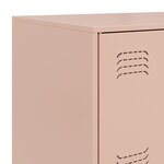 vidaXL Buffet rose 67x39x107 cm acier