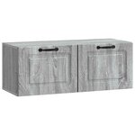 vidaXL Meuble TV mural 78 5 x 31 x 30 cm Sonoma gris Bois d'ingénierie