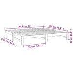 vidaXL Lit coulissant sans matelas 2x(90x190) cm Bois de pin massif