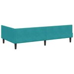 vidaXL Cadre de lit d'angle avec tête de lit Turquoise 80 cm x 200 cm