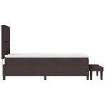 vidaXL Lit à ressorts avec tête de lit Marron foncé 100 x 200 cm tissu