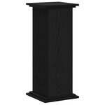 vidaXL Support de Plante Chêne noir 33 x 33 x 80 cm Bois d'ingénierie