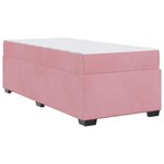 vidaXL Cadre de lit avec matelas Rose 90 x 190 cm tissu