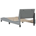 vidaXL Cadre de lit sans matelas Hanko gris clair 80x200 cm tissu