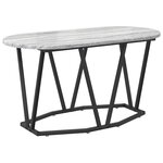 vidaXL Table Basse Gris 80 x 40 x 40.5 cm Bois d'ingénierie et métal
