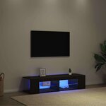 vidaXL Meuble TV Chêne noir 135 x 39 x 30 cm Bois d'ingénierie