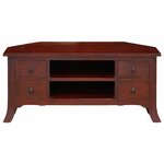 vidaXL Meuble TV Marron 100 x 40 5 x 46 cm Bois de Mahogany Massif