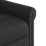 vidaXL Fauteuil de massage inclinable noir brillant similicuir