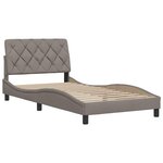 vidaXL Cadre de lit sans matelas taupe 100x200 cm tissu