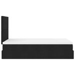 vidaXL Cadre de lit ottoman avec matelas noir 120x200cm tissu