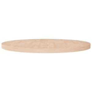 vidaXL Dessus de table rond Ø90x4 cm Bois de chêne massif non traité