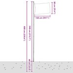 vidaXL Drapeau des États-Unis et mât 6 08 m Aluminium