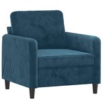 vidaXL Fauteuil Bleu 60 cm Velours