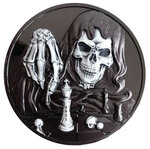 Monnaie DARK CHECKMATE You Can't Cheat Death 3 Oz Argent 20$ Palau 2021