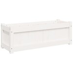 vidaXL Jardinières 2 Pièces blanc bois de pin massif