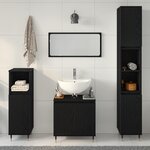 vidaXL Ensemble de meubles de salle de bain 3 Pièces Chêne noir