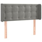 vidaXL Tête de lit à LED Gris clair 103x16x78/88 cm Velours