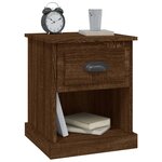 vidaXL Table de chevet chêne marron 39x39x47 5 cm bois d'ingénierie