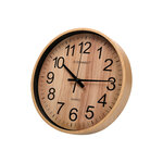 Q-connect horloge murale - Plastique - Diamètre 25 7 cm - Bois