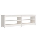 vidaXL Banc à chaussures Blanc 160x36 5x50 cm Bois de pin massif