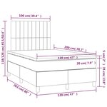 vidaXL Sommier à lattes de lit avec matelas Gris clair 120x200cm Tissu