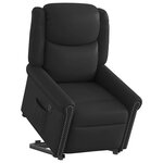vidaXL Fauteuil inclinable électrique noir brillant similicuir