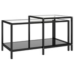 vidaXL Tables à thé 2 Pièces Verre trempé Noir