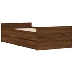 vidaXL Cadre de lit sans matelas chêne marron 75x190 cm