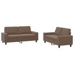 vidaXL Ensemble de canapés 2 Pièces marron tissu