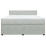 vidaXL Sommier à lattes de lit et matelas Gris clair 180x200cm Velours