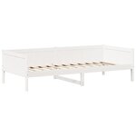 vidaXL Lit de jour avec toit blanc 90x190 cm bois de pin massif