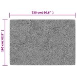vidaXL Tapis lavable noir et blanc 160x230 cm antidérapant