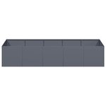 vidaXL Jardinière anthracite 200x80x40 cm acier