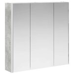 vidaXL Armoire Miroir de Salle de Bain Gris béton 73.5 x 15.5 x 70 cm