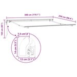 vidaXL Auvent rétractable automatique anthracite et blanc 300x250 cm