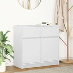 vidaXL Buffet avec tiroir blanc 80x34x76 cm bois d'ingénierie