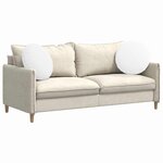 vidaXL Coussins de siège 2 Pièces Blanc Ø50 x 19 cm tissu