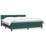 vidaXL Sommier à lattes de lit et matelas vert foncé 180x210cm velours