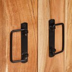 vidaXL Buffet avec portes Marron Bois d'acacia massif et métal