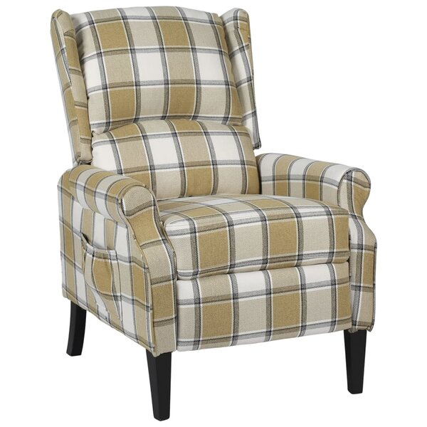 vidaXL Fauteuil inclinable Vert Tissu
