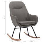 vidaXL Chaise à bascule Gris clair Tissu