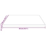 vidaXL Dessus de table blanc 50x50x2 5 cm bois de pin massif