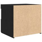 Cabinet de chevet vidaXL avec lumières LED Chêne noir 50x40x45 cm