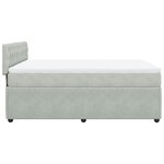 vidaXL Sommier à lattes de lit et matelas Gris clair 140x190cm Velours