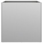 vidaXL Jardinières 2 Pièces argenté 49x47x46 cm acier galvanisé