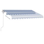 vidaXL Auvent automatique sur pied 350x250 cm Bleu/Blanc