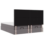 VidaXL Cadre de lit ottoman avec matelas gris 200x200 cm similicuir