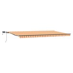 vidaXL Auvent Rétractable Manuel avec LED Jaune et Orange 600x300 cm