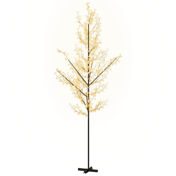 vidaXL Arbre à LED fleur de cerisier 672 LED Blanc chaud 400 cm