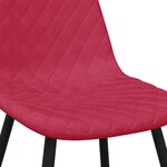 vidaXL Chaises à manger lot de 6 rouge bordeaux velours